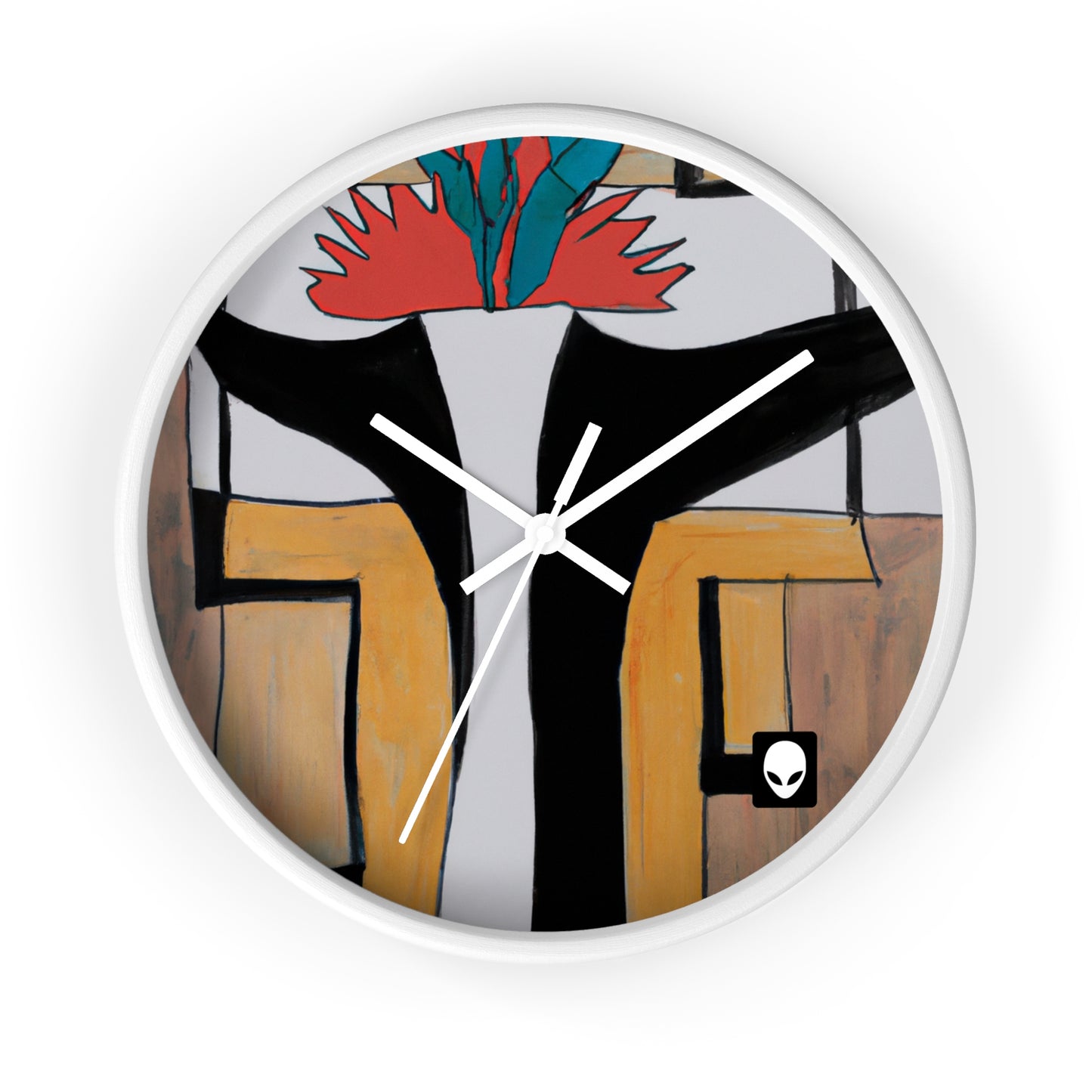 "Exploring Balance and Pattern in Abstract Art" - The Alien Wall Clock