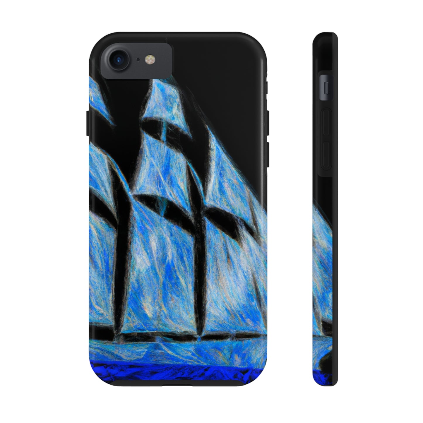 „El velero azul y las velas blancas: Una aventura de libertad en el mar“ – The Alien Tough Phone Cases