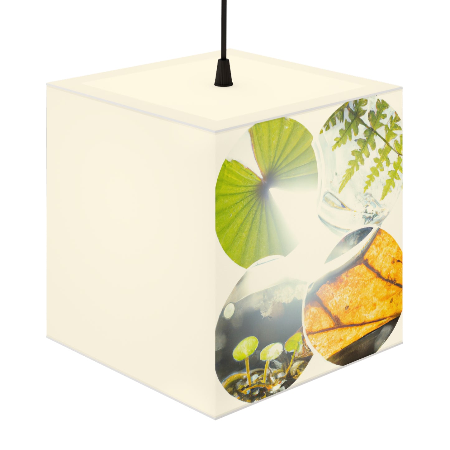 „Earth's Splendor: Eine farbenfrohe Collage aus Naturwundern“ – Die Alien Light Cube Lampe