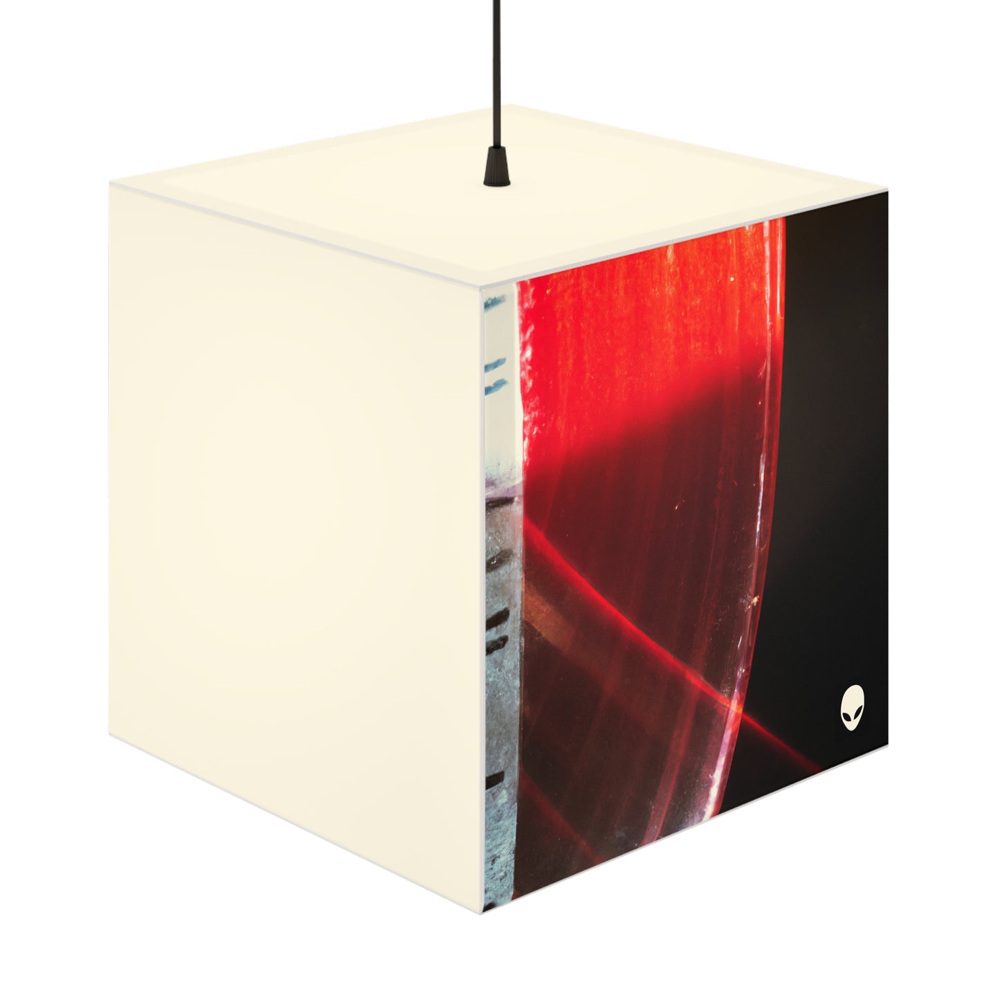 „Erleuchtende Reflexion: Licht und Schatten in der abstrakten Kunst“ – Die Alien Light Cube Lampe