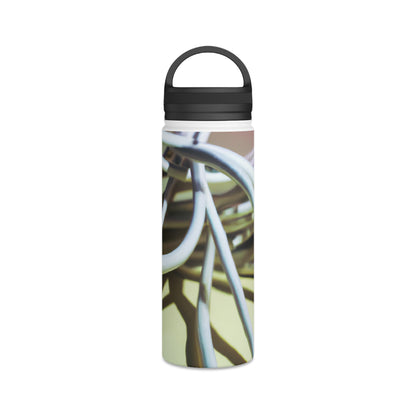 "Abstract Artistry: Constructing Emotion from Common Objects" - The Alien Stainless Steel Water Bottle, Handle Lid