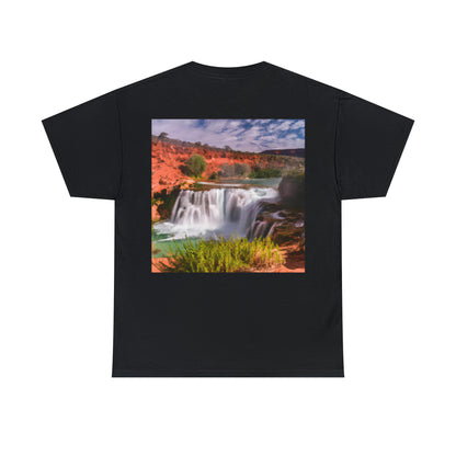 "Capturando la belleza de la naturaleza: creando un paisaje icónico en un arte vibrante" - La camiseta alienígena