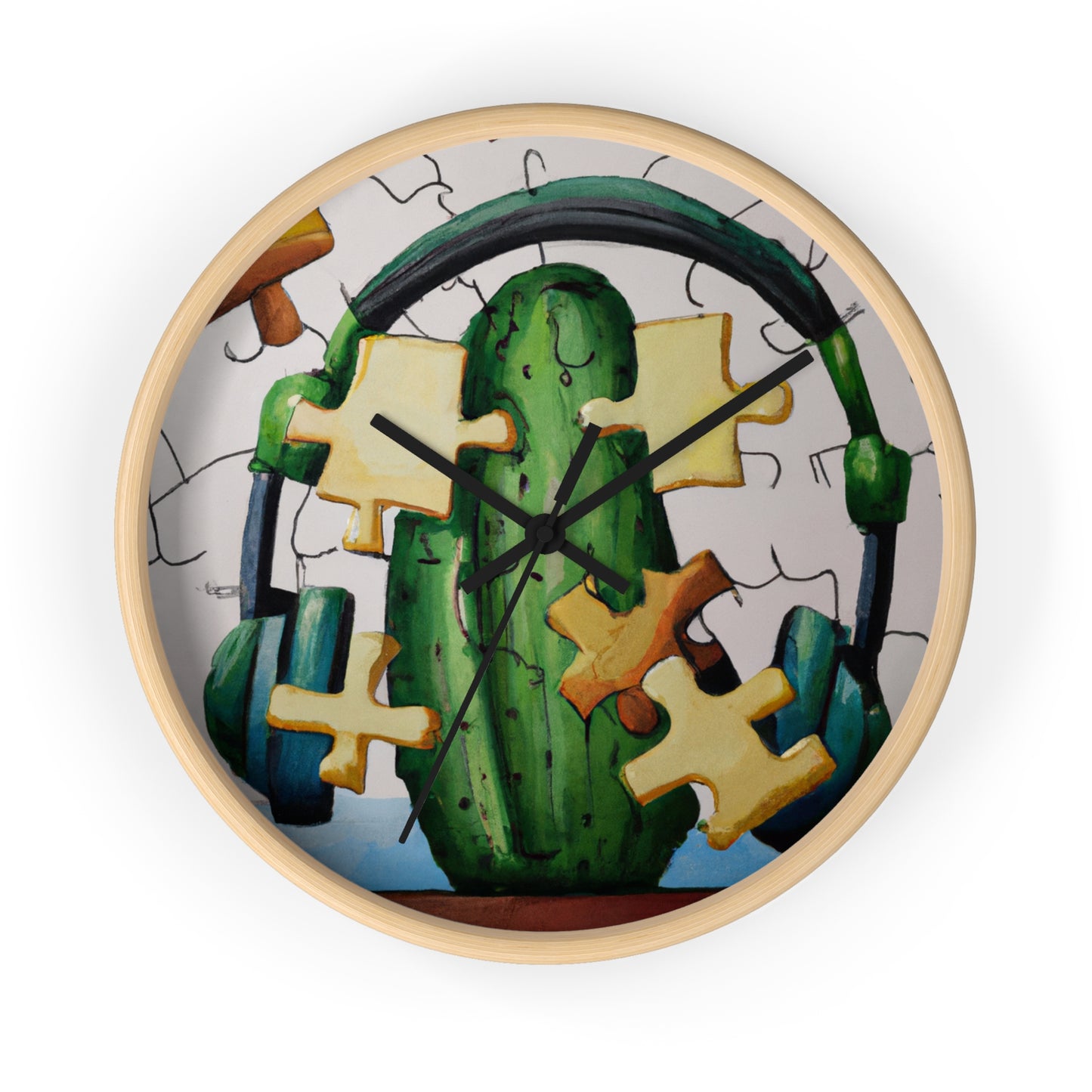 "Cactified Puzzle Time" - The Alien Wall Clock