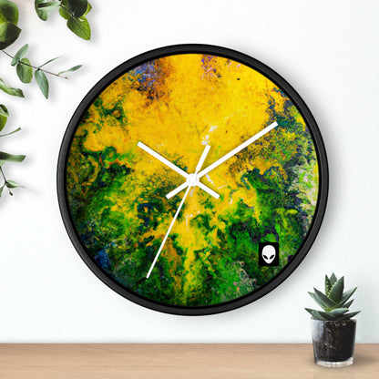 "Exploring Colorful Textures" - The Alien Wall Clock