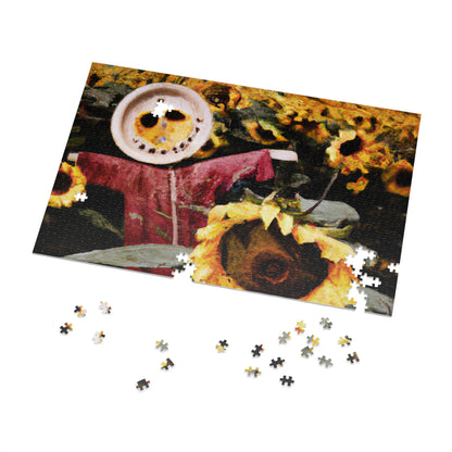 "Lone Sentry of the Sunflower Field" - The Alien Jigsaw Puzzle