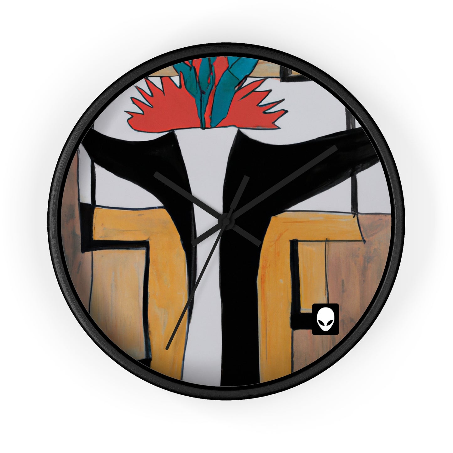 "Exploring Balance and Pattern in Abstract Art" - The Alien Wall Clock