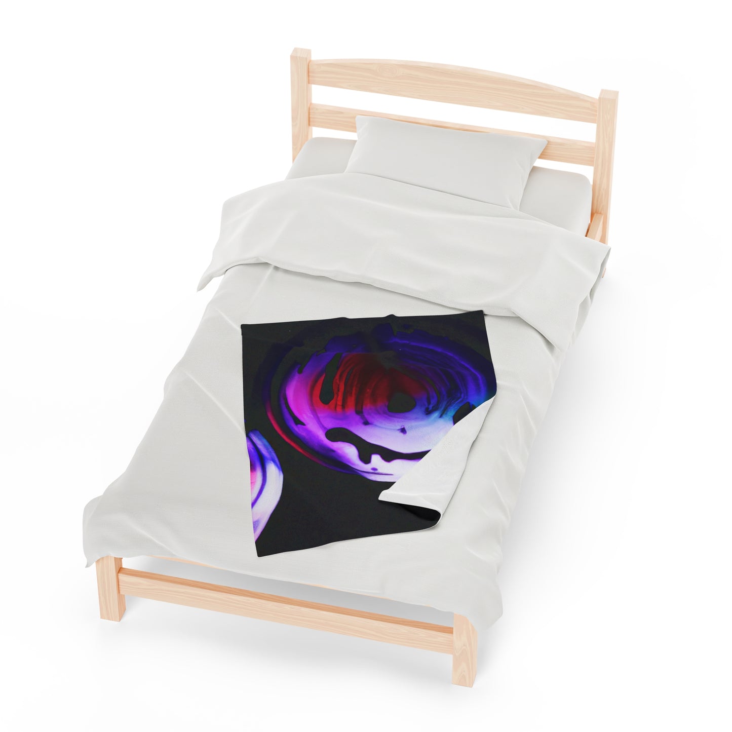 "Exploring Contrasts: A Colorful Dance of Luminance and Chromatic Aberration" - The Alien Velveteen Plush Blanket