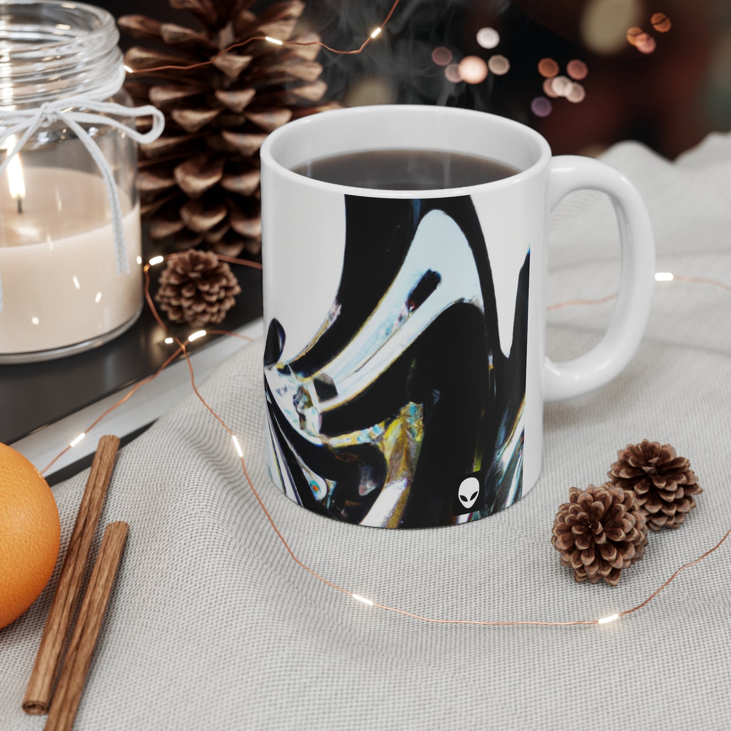 "Merging Perspectives: Crafting a Dynamic Visual Representation" - The Alien Ceramic Mug 11 oz