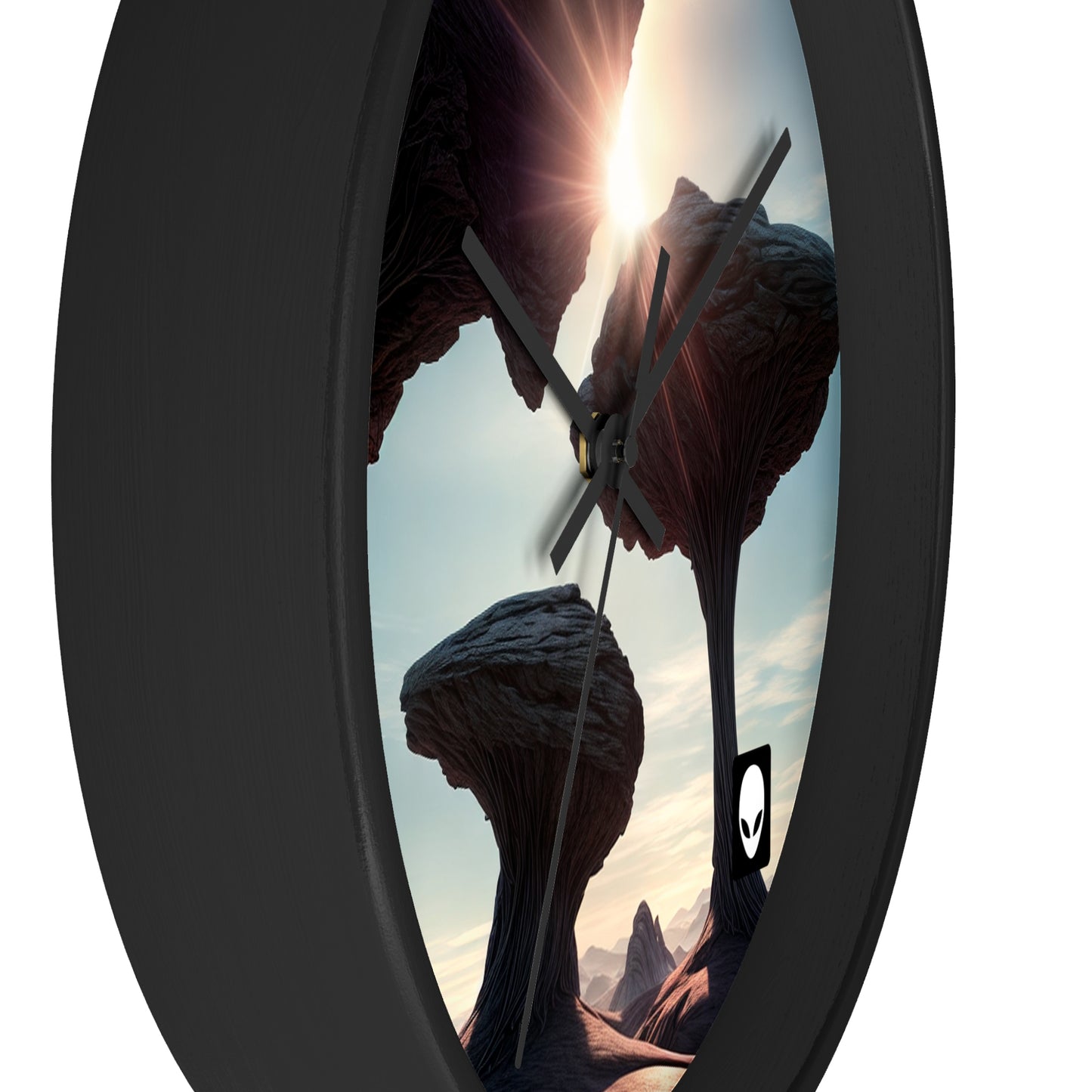 "Alien Landscape Odyssey" - The Alien Wall Clock