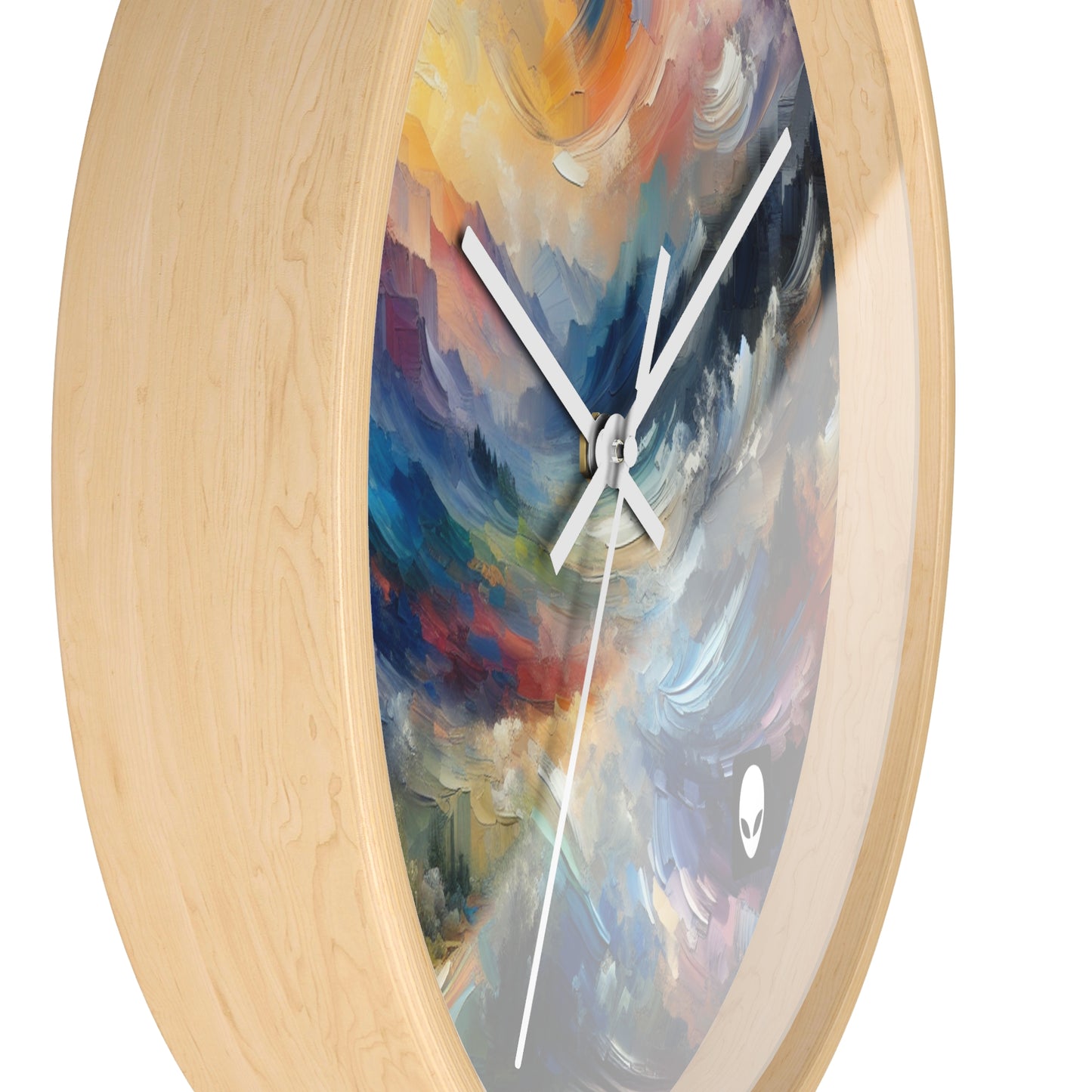 "Abstract Landscape: Exploring Emotional Depths Through Color & Texture" - The Alien Wall Clock Abstract Expressionism Style