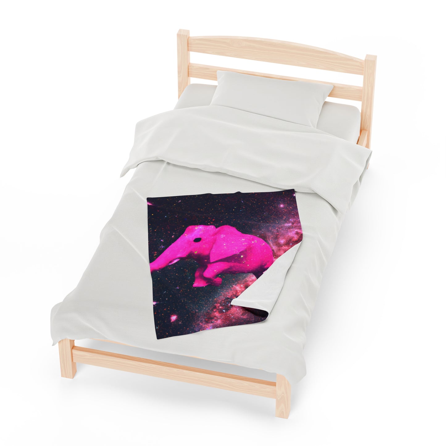 "Majestic Pinkelephant Exploration" - The Alien Velveteen Plush Blanket