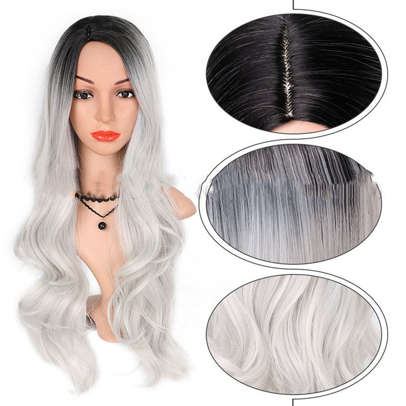 Wig foreign trade wig female gradient chemical fiber wig wig
