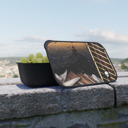 "A Tale of Storytelling Art: A Mixed Media Masterpiece" - The Alien Eco-friendly PLA Bento Box with Band and Utensils