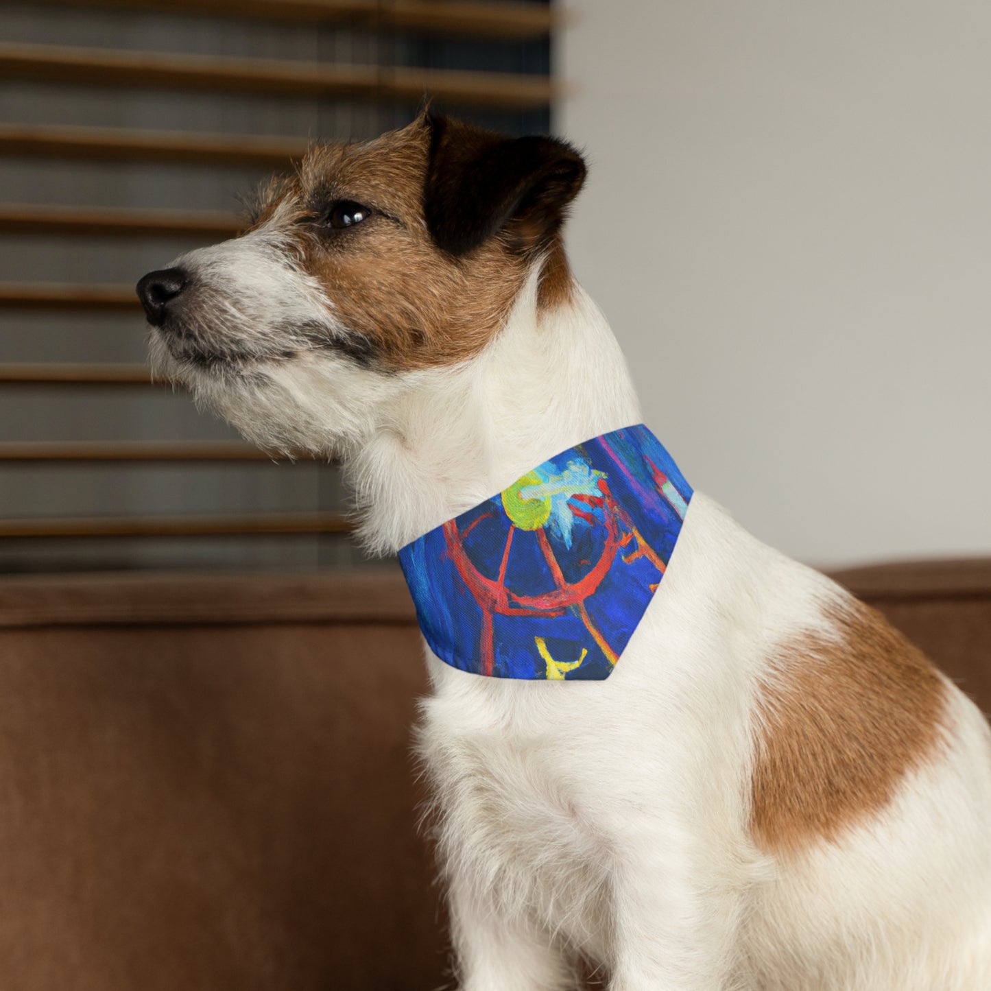 "Un paso a través de los tiempos" - El collar de bandana para mascotas alienígenas