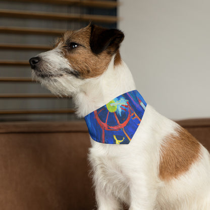 "Un paso a través de los tiempos" - El collar de bandana para mascotas alienígenas