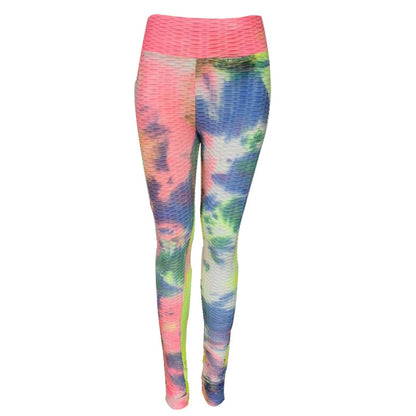 Leggings de yoga con efecto tie-dye en jacquard