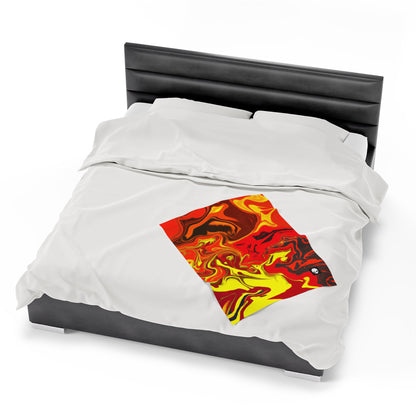 "Abstract Energy in Motion" - The Alien Velveteen Plush Blanket