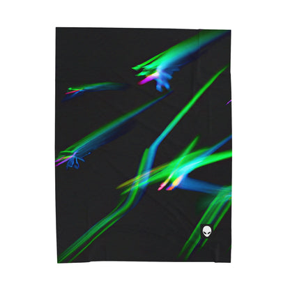 "Illuminated Splendor" - The Alien Velveteen Plush Blanket