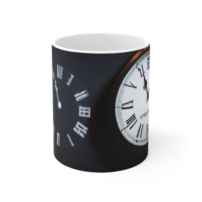 Imágenes atemporales: exploración del concepto de tiempo a través de los tiempos. - Taza de cerámica The Alien 11 oz