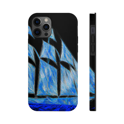 "El velero azul y las velas blancas: Una aventura de libertad en el mar" - The Alien Tough Phone Cases