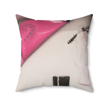 "Un reflejo en el baño" - The Alien Square Pillow