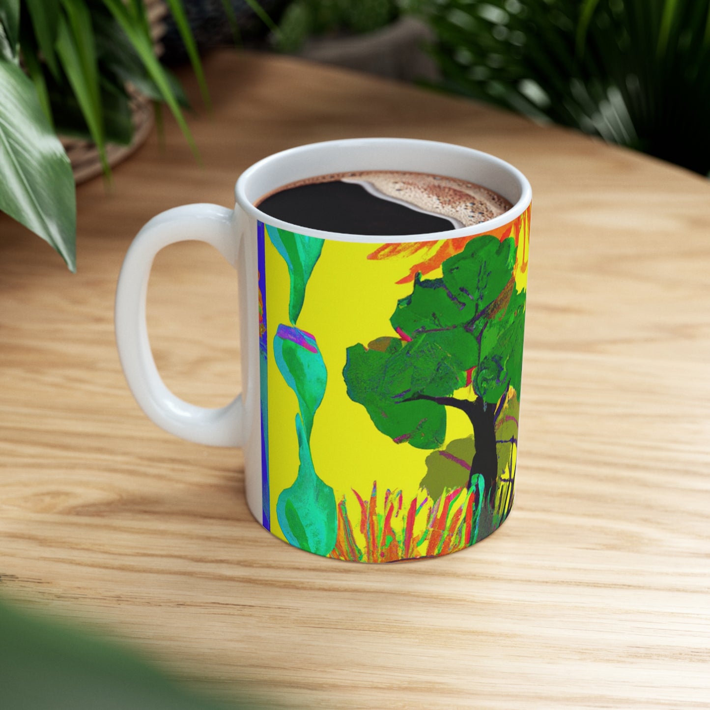 "Colisión de la belleza de la naturaleza" - Taza de cerámica The Alien 11 oz