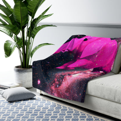 "Majestic Pinkelephant Exploration" - The Alien Sherpa Fleece Blanket