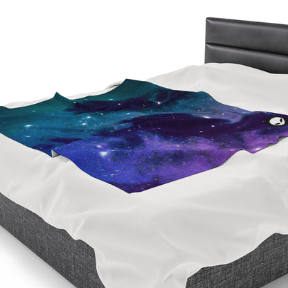 "Midnight Celestial Symphony" - The Alien Velveteen Plush Blanket