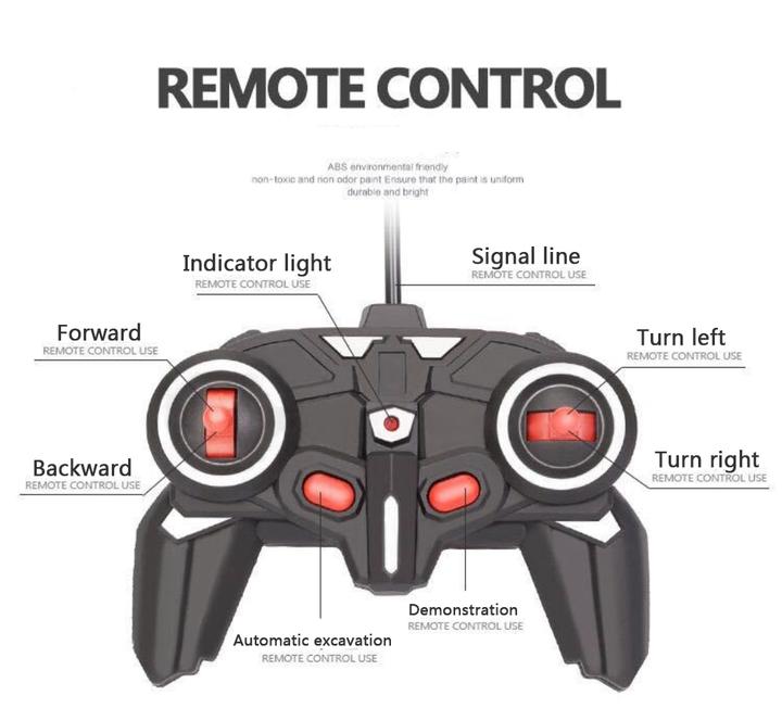 Excavadora de control remoto