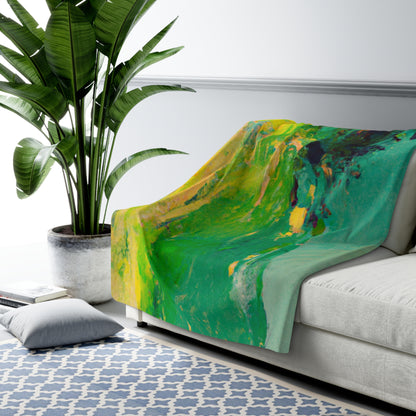 "A Lazy Summer's Day: An Abstract Ode" - The Alien Sherpa Fleece Blanket