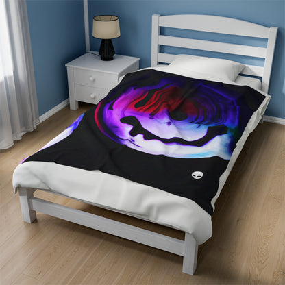 "Exploring Contrasts: A Colorful Dance of Luminance and Chromatic Aberration" - The Alien Velveteen Plush Blanket