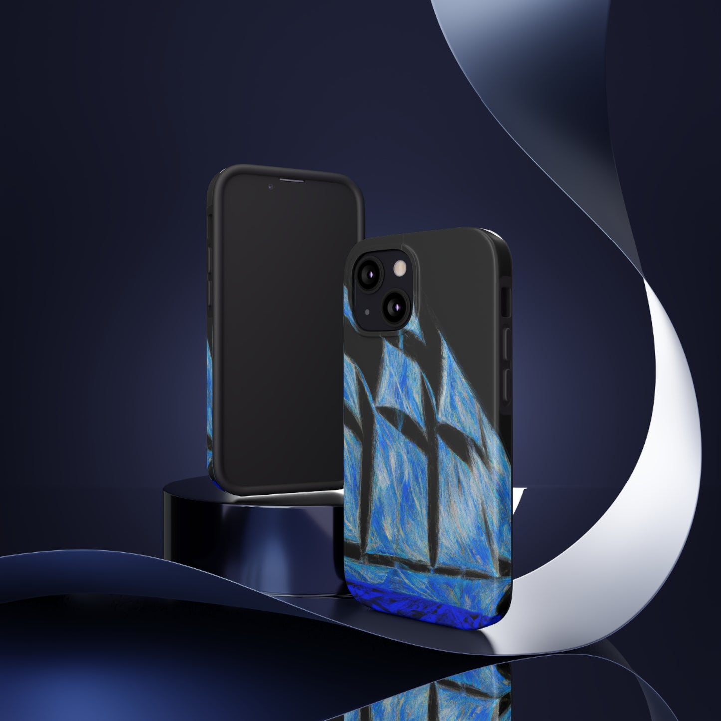 „El velero azul y las velas blancas: Una aventura de libertad en el mar“ – The Alien Tough Phone Cases