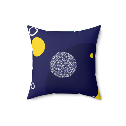 "Geometric Fusion: Bringing Your Vision to Colorful Life" - The Alien Square Pillow