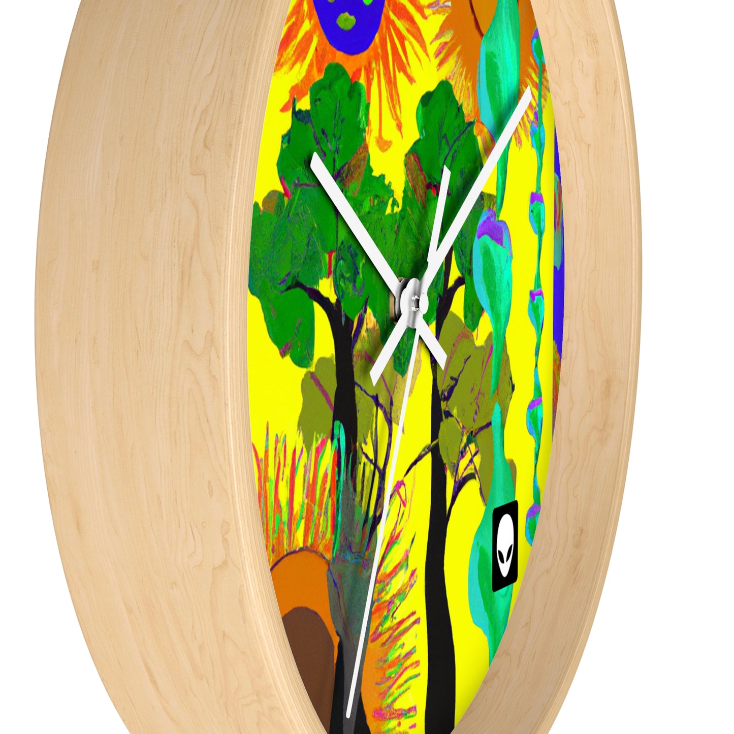 "Collision of Nature's Beauty" - The Alien Wall Clock