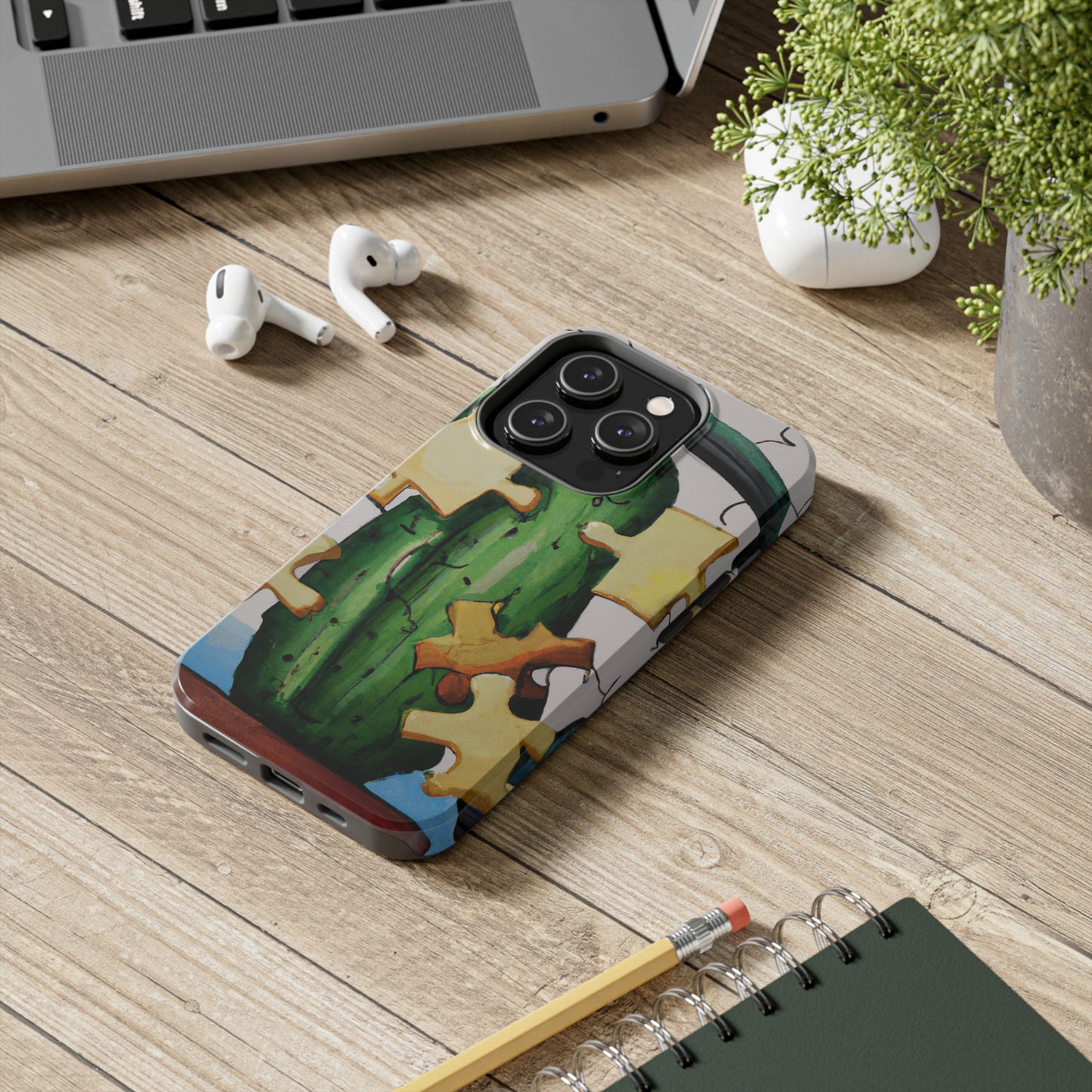 "Cactified Puzzle Time" - The Alien Tough Phone Cases