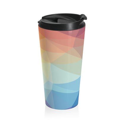 Rainbow Geometry - El alienígena Taza de viaje de acero inoxidable