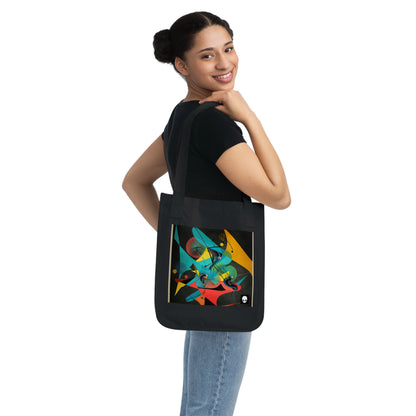 "Illusionary Perspective: A Colorful Dance of Light" - The Alien Eco-friendly Tote Bag