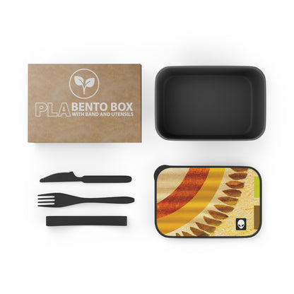 "A Natural Mosaic: Shapes and Colors from the Earth" - The Alien Eco-friendly PLA Bento Box with Band and Utensils