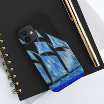 „El velero azul y las velas blancas: Una aventura de libertad en el mar“ – The Alien Tough Phone Cases