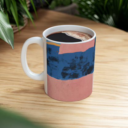 "Interplay of Light and Shadow: An Abstract Collage" - The Alien Ceramic Mug 11 oz