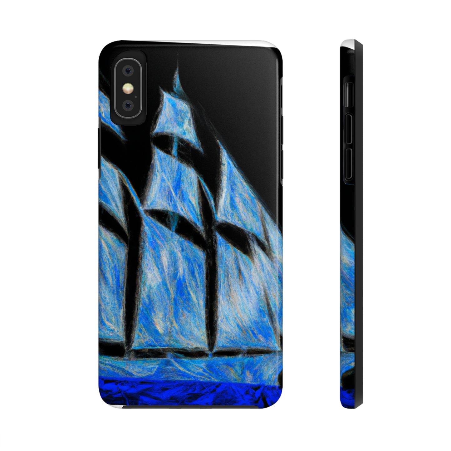 „El velero azul y las velas blancas: Una aventura de libertad en el mar“ – The Alien Tough Phone Cases