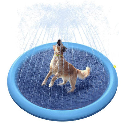 Rutschfeste Spritzschutzmatte für Kinder und Hunde, Pool, Sommer, Outdoor-Wasserspielzeug, lustige Hinterhof-Brunnen-Spielmatte