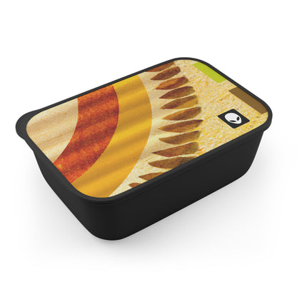 "A Natural Mosaic: Shapes and Colors from the Earth" - The Alien Eco-friendly PLA Bento Box with Band and Utensils