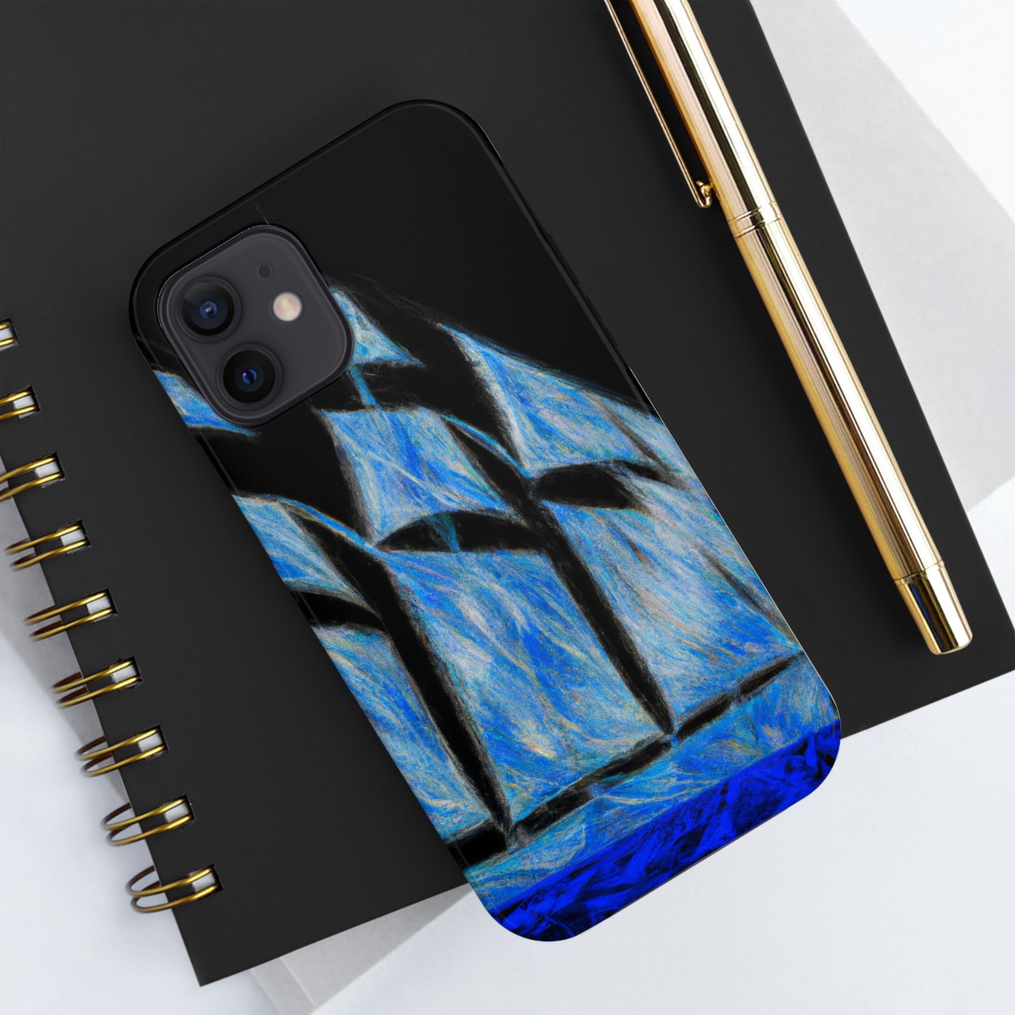 „El velero azul y las velas blancas: Una aventura de libertad en el mar“ – The Alien Tough Phone Cases