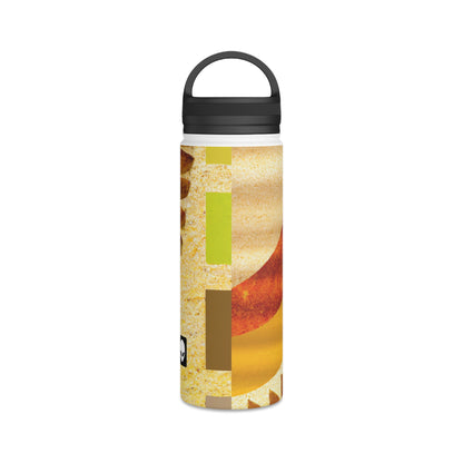 "A Natural Mosaic: Shapes and Colors from the Earth" - The Alien Stainless Steel Water Bottle, Handle Lid