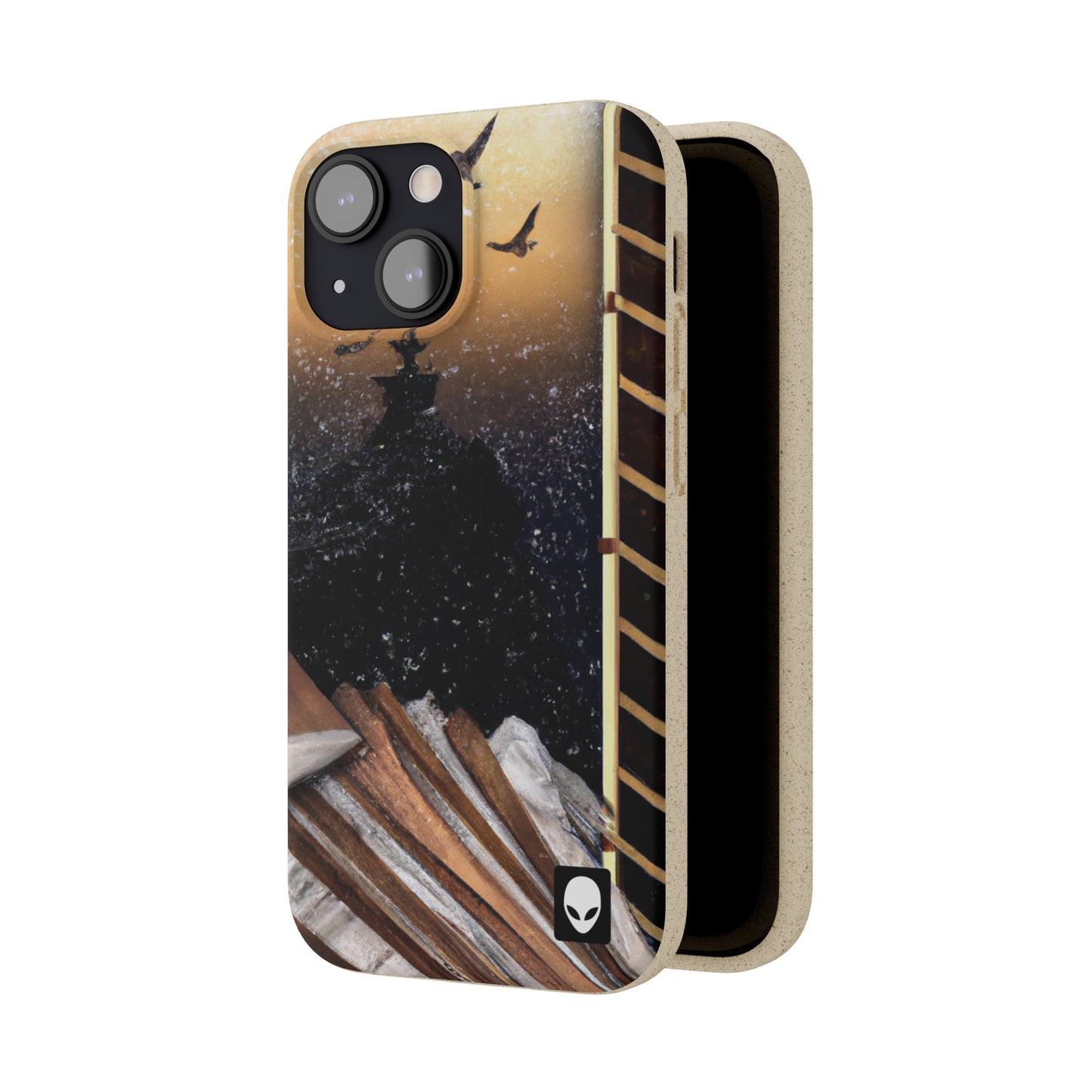 "A Tale of Storytelling Art: A Mixed Media Masterpiece" - The Alien Eco-friendly Cases