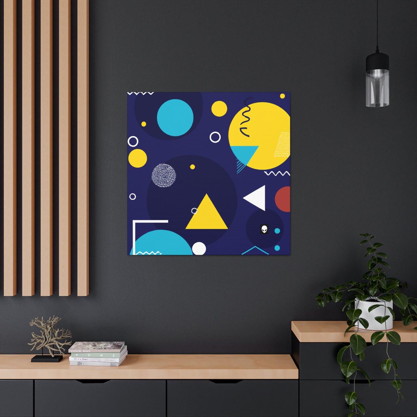 "Fusión geométrica: llevando tu visión a una vida colorida" - The Alien Canva