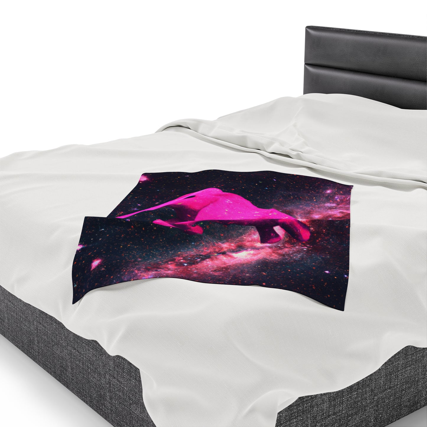 "Majestic Pinkelephant Exploration" - The Alien Velveteen Plush Blanket