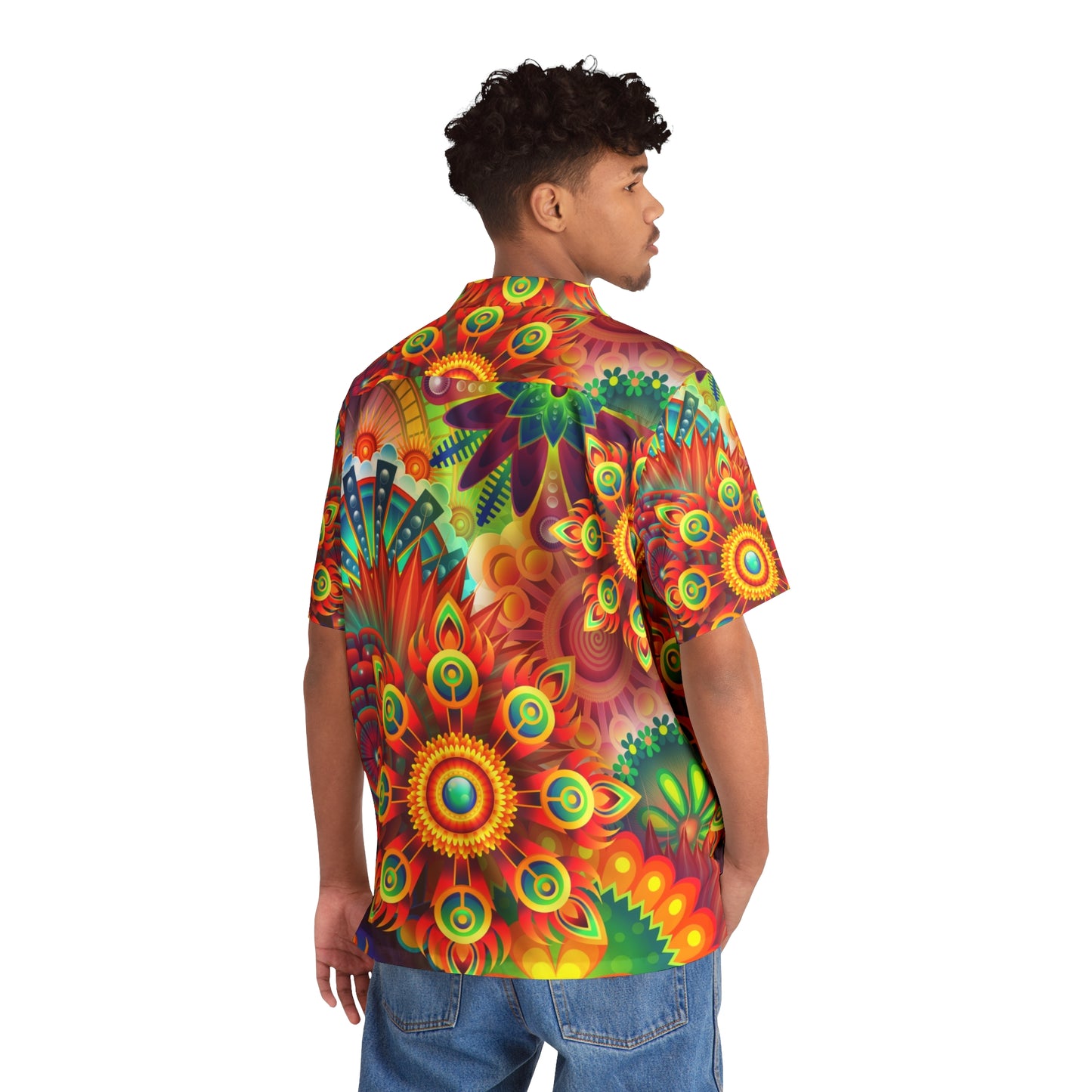 The First Trippy Space - The Alien Men's Hawaiian Shirt