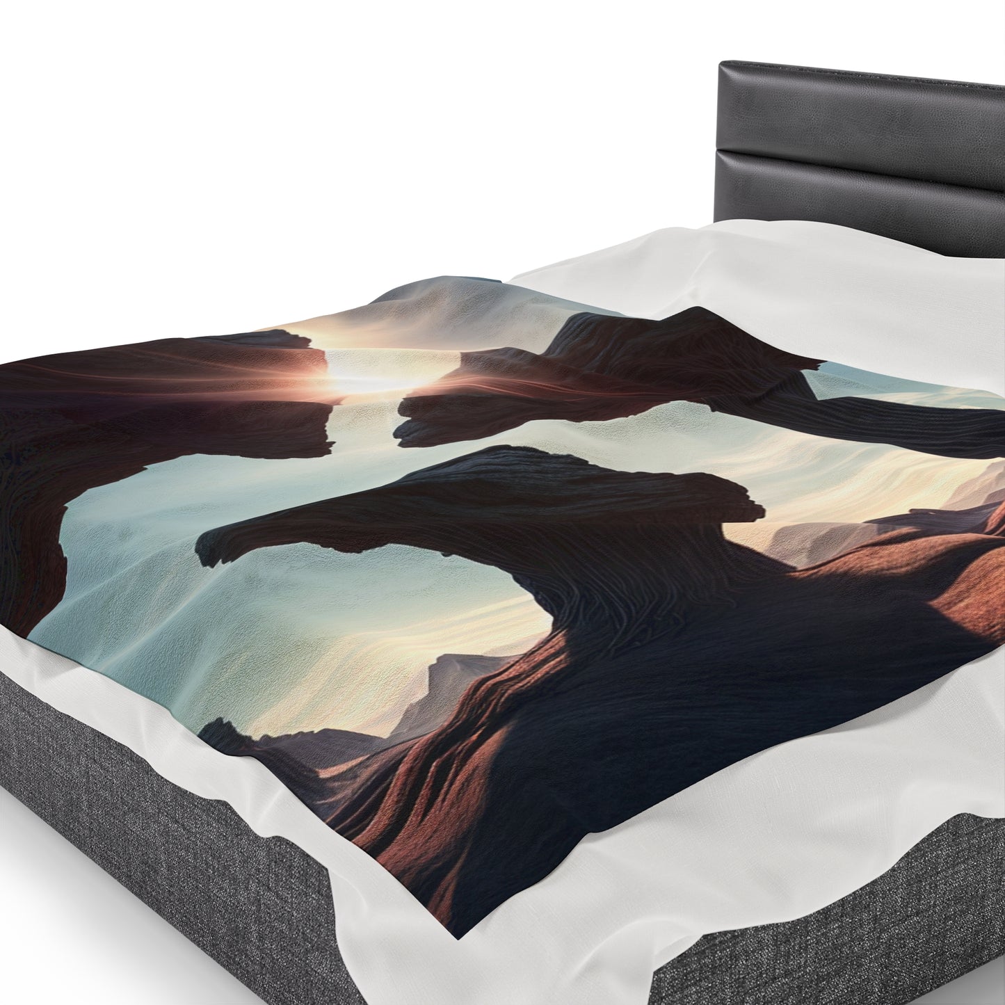 "Alien Landscape Odyssey" - The Alien Velveteen Plush Blanket